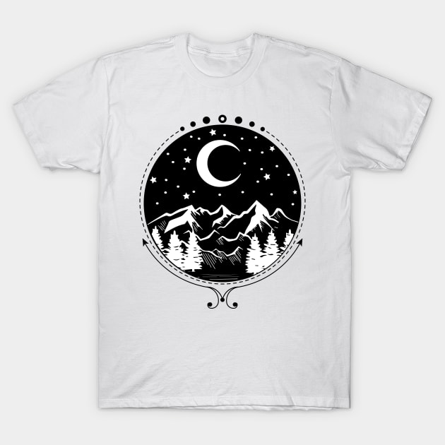 Starry Night Sky T-Shirt by CelestialStudio